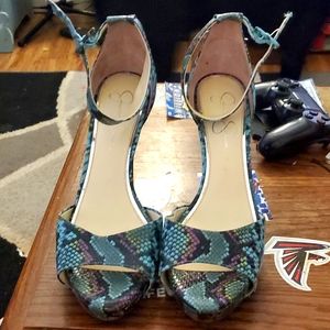 Jessica Simpson snakeskin heels